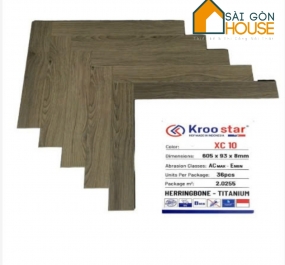 SÀN GỖ XƯƠNG CÁ KROO STAR XC 10 (8MM)