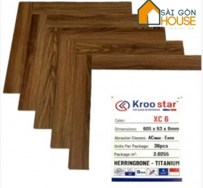 SÀN GỖ XƯƠNG CÁ KROO STAR XC6 (8MM)